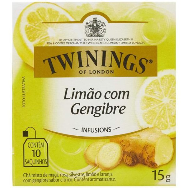 Chá Twinings Inglês Misto de Limão com Gengibre 15G