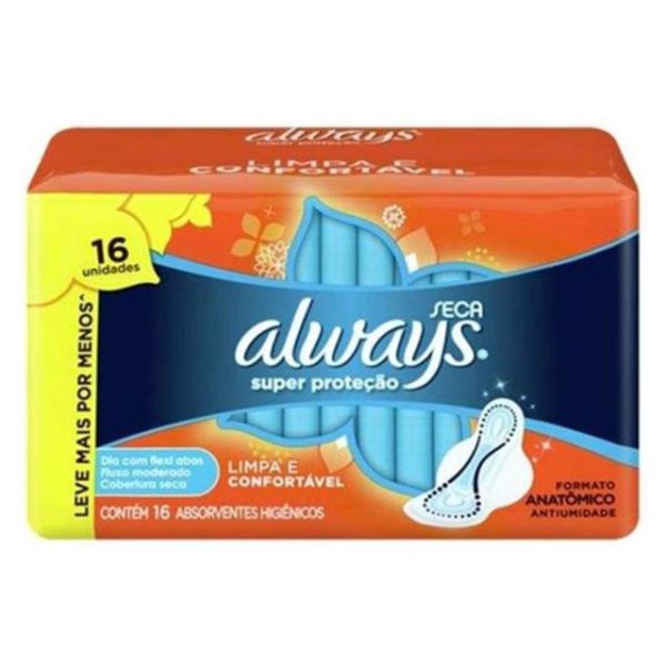 Absorvente Always com Abas Super Proteção 16 Unidades