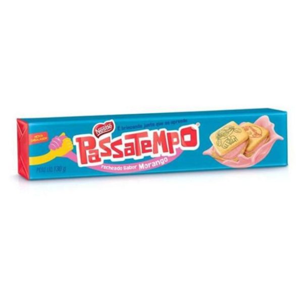 Biscoito Nestle Passatempo Sabor Morango 130G