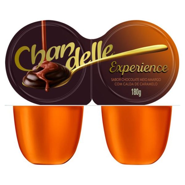 Sobremesa Nestlé Chandelle Chocolate Meio Amargo com Calda de Caramelo 180G