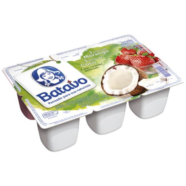 Bebida Láctea Batavo Sabor Coco e Morango 510G