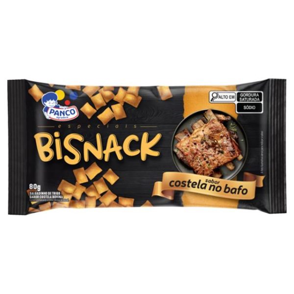 Salgadinho Bisnack Panco Sabor Costela a Bafo 80G