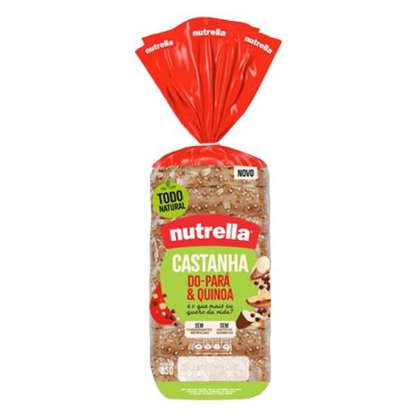 Pão Nutrella Castanha do Pará e Quinoa 350G