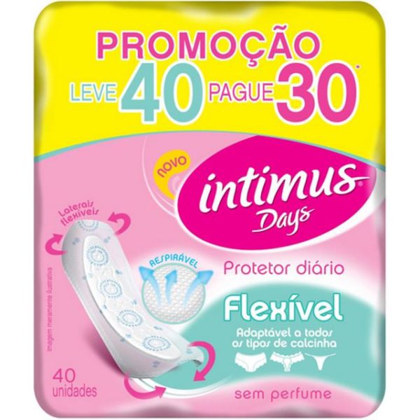 Protetor Diário Intimus Ultra Flexível 40 Protetores