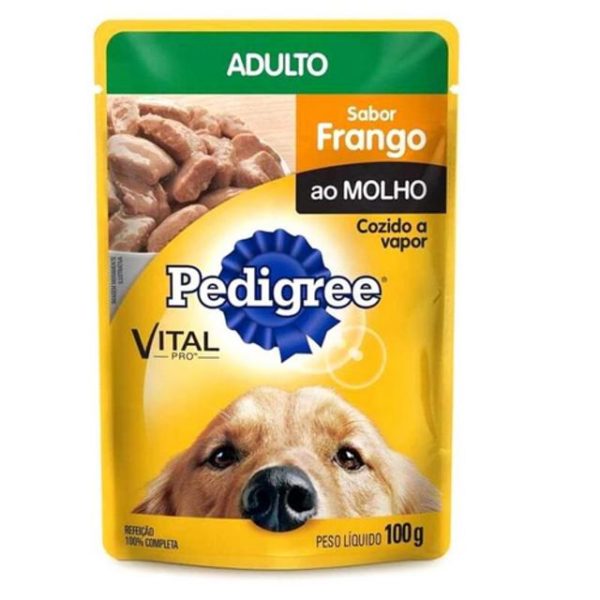 Ração Pedigree Sachê Frango ao Molho Cães Adultos 100G