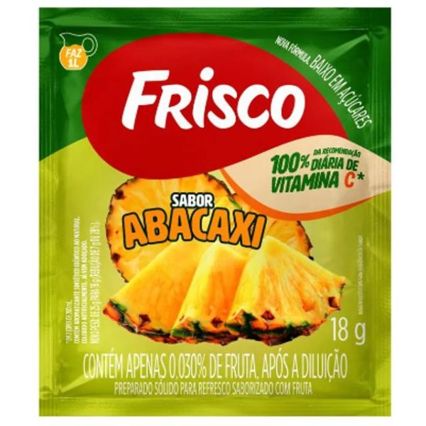 Suco em Pó Frisco Sabor Abacaxi 18G