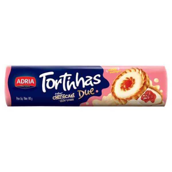 Biscoito Adria Tortinhas Due Cheese Cake Geleia de Goiaba 140G