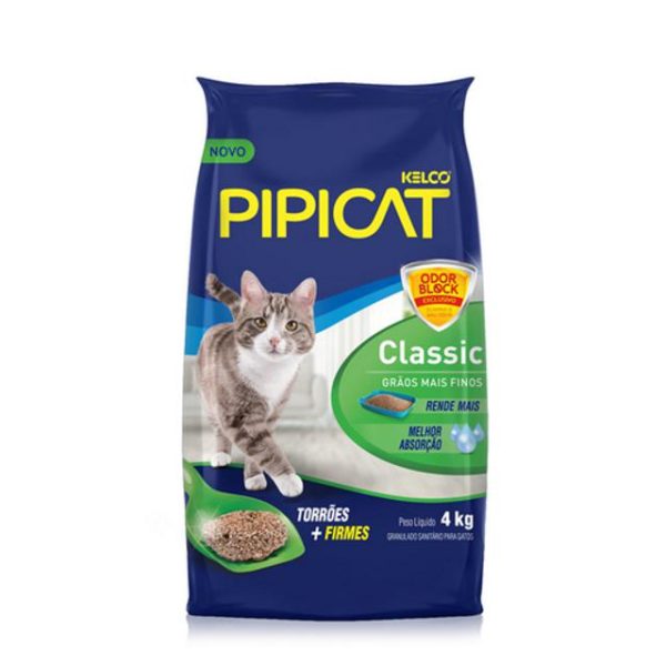 Areia para Gato Hig. Pipicat 4KG