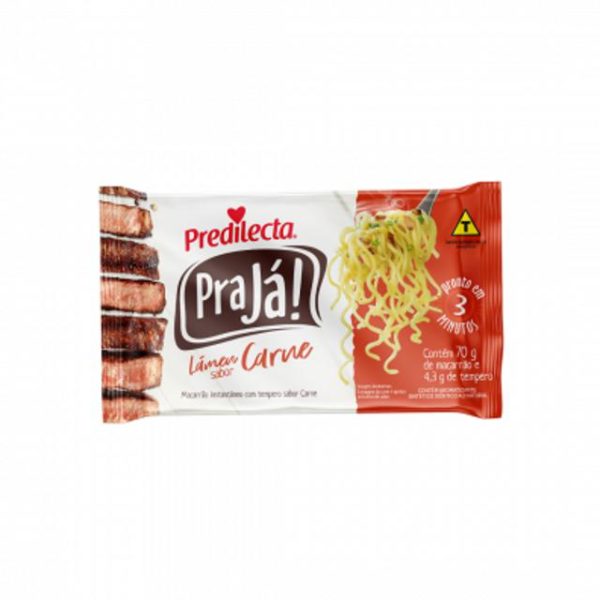 Macarrão Instantâneo Predilecta Lámen Sabor Carne 74G