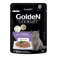 Ração Úmida Golden Gourmet Sabor Frango Abóbora e Arroz Gatos Filhotes 85G