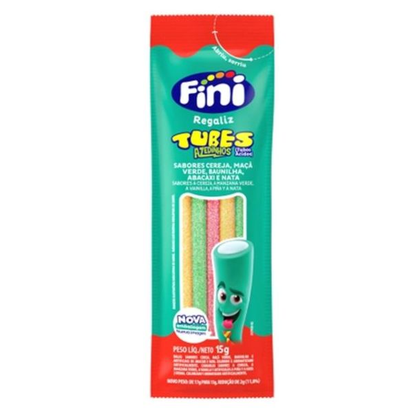 Bala Fini Tubes Três Cores 15G